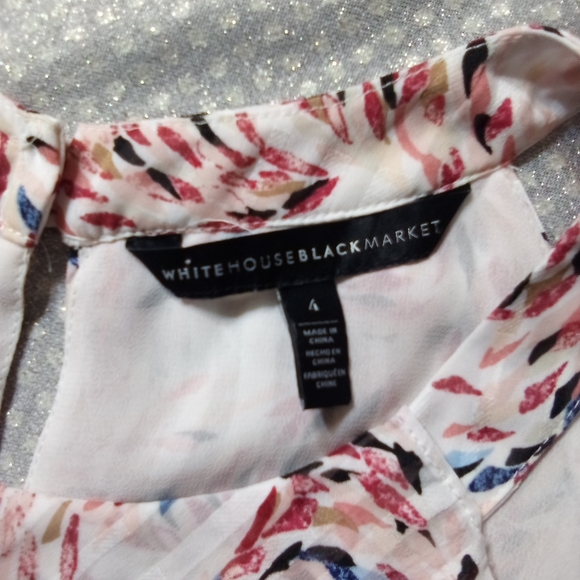 White House Black Market Top Women's Casual Size 4 Sleeveless Multicolor - Picture 2 of 7